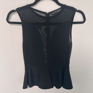 For love and lemons black peplum top